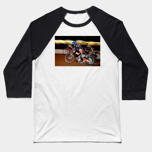 Reading Racers Speedway Motorcycle Action Baseball T-Shirt